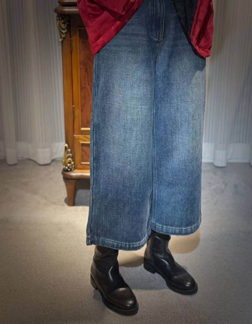 谢美丽-精选厚款八分时尚气质百搭牛仔裤