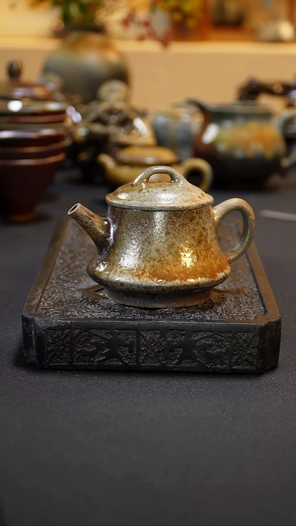 茶壶紫砂纯自然柴烧