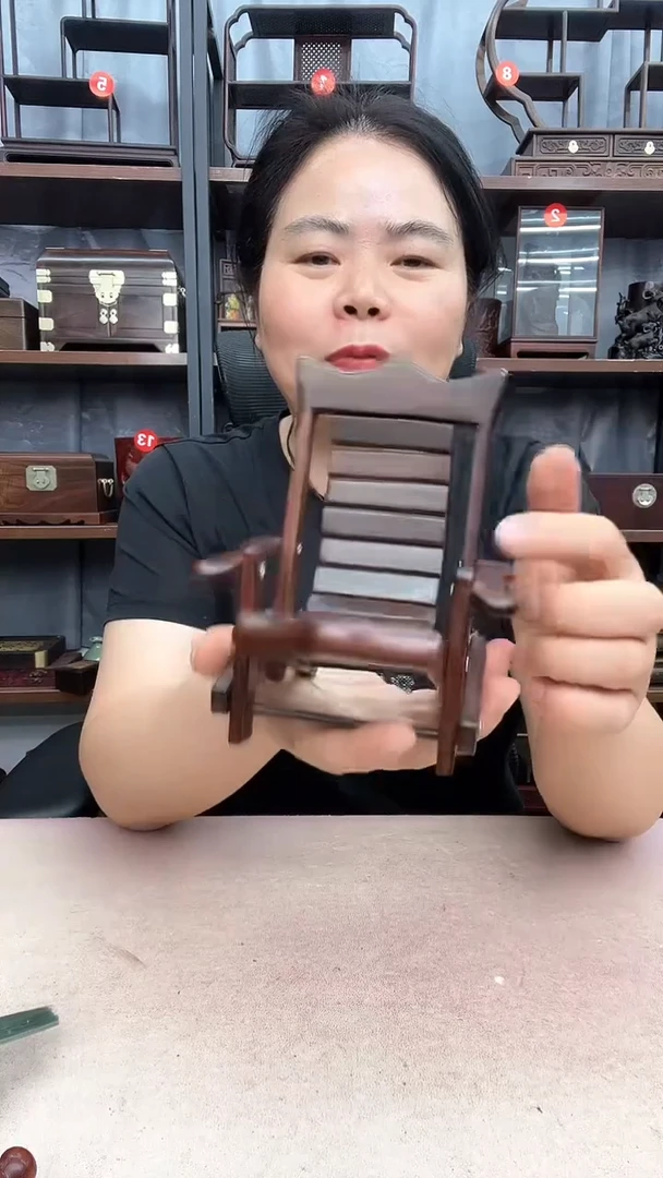 鸡翅木类端景台2850小李子红木工艺品