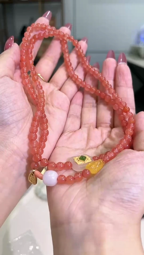 南红玛瑙未镶嵌颈饰JZ007南红项链