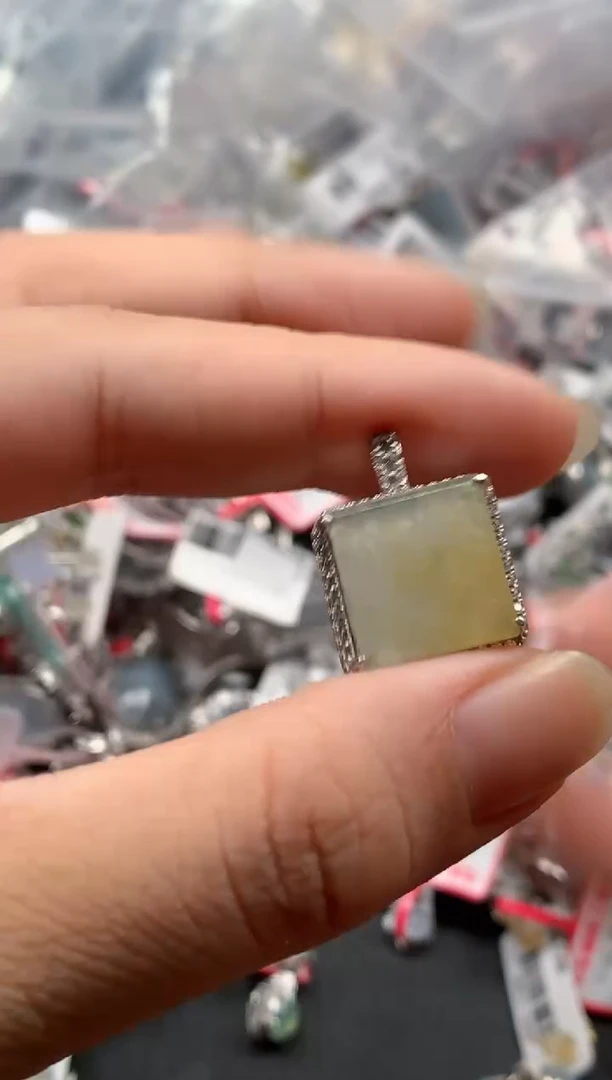 银S925镶嵌戒指翡翠天然A货缅甸翡翠