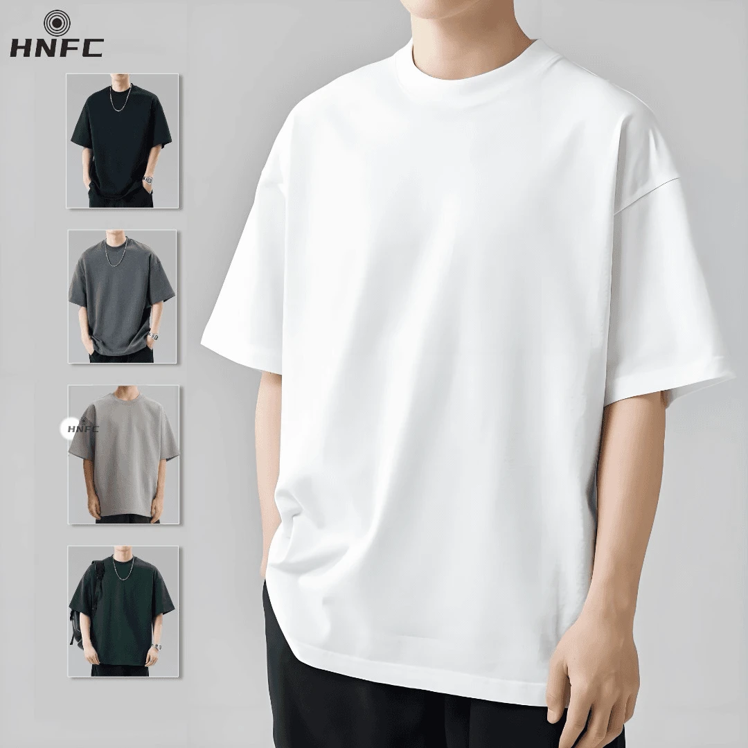 LAIPEILIN春夏新款320G重磅纯棉短袖T恤男士美式潮牌半袖宽松圆领