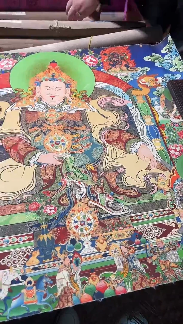 卷轴画菊菊唐卡tk