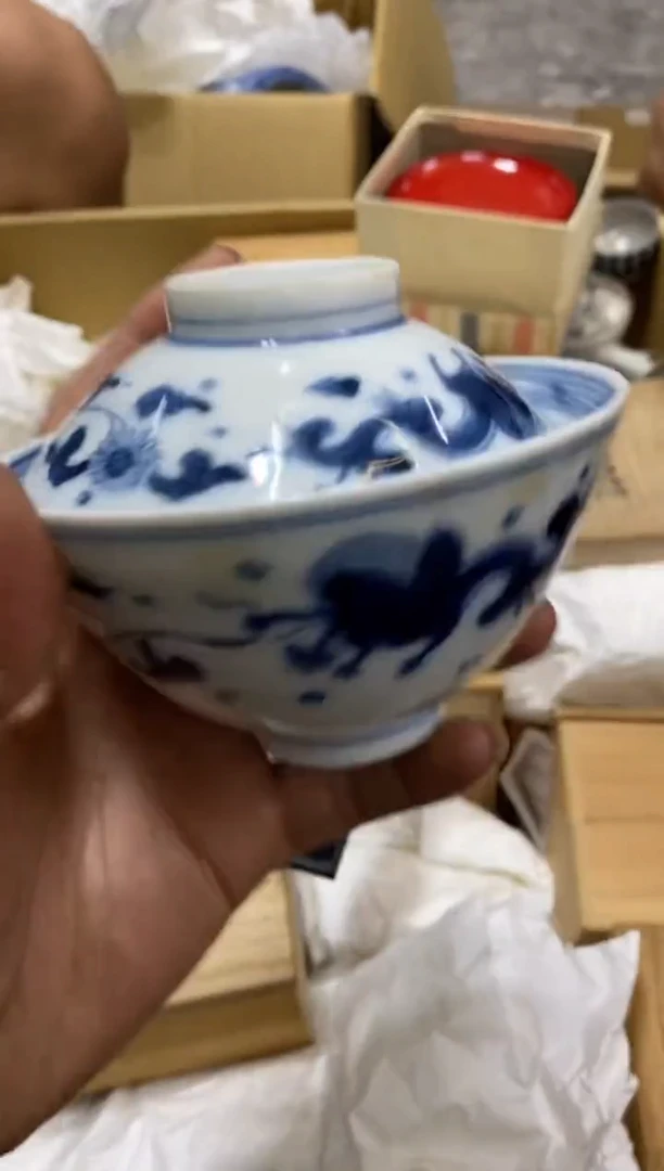 蓝*石中古回流瑕疵杯碟