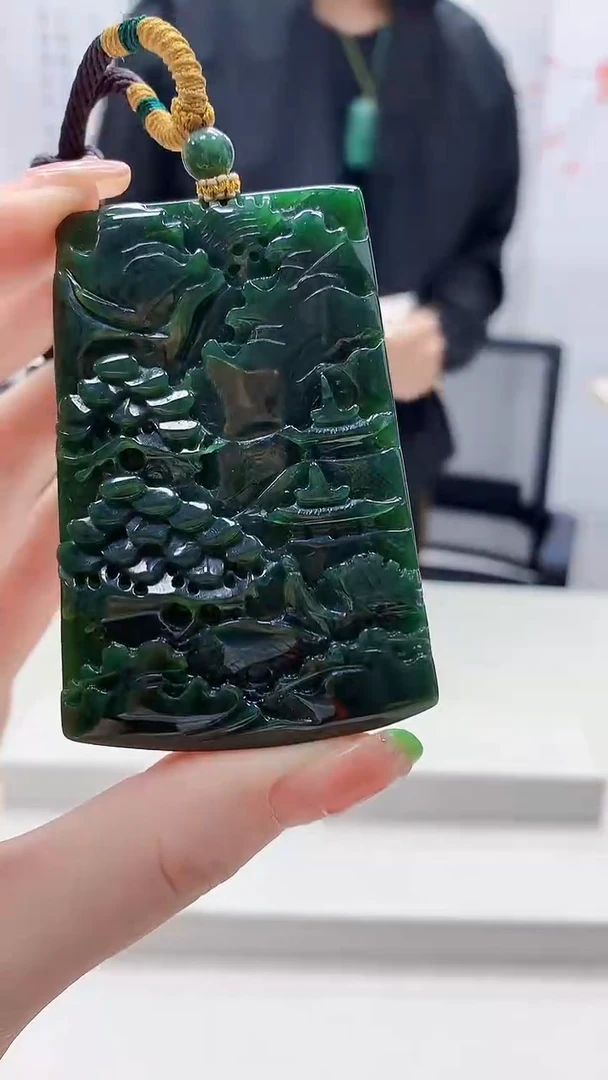 未镶嵌定制翡翠5159ry-毛货挂件70