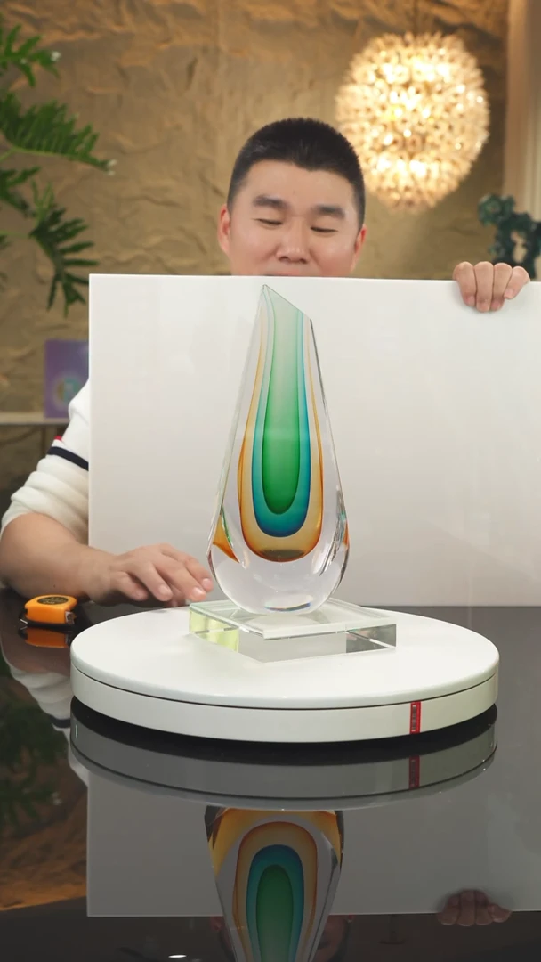 【闪购商品】瓷片设计款三色切面摆件