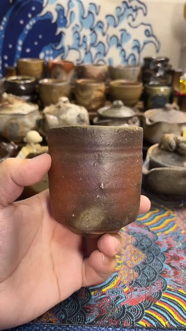 汤吞日式备前烧茶具茶周边