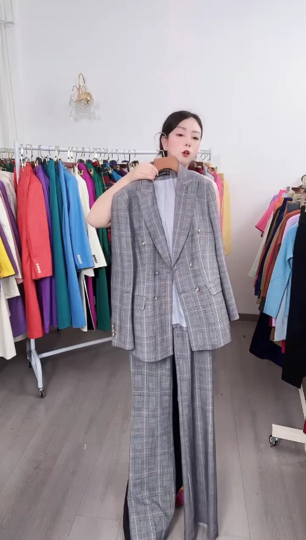 XL码喇叭裤套装