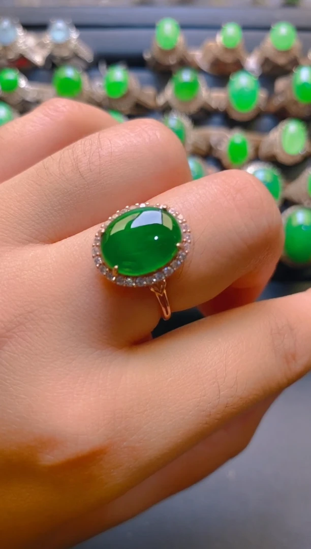 【闪购商品】翡翠耳饰银S925镶嵌天然A货翡翠1