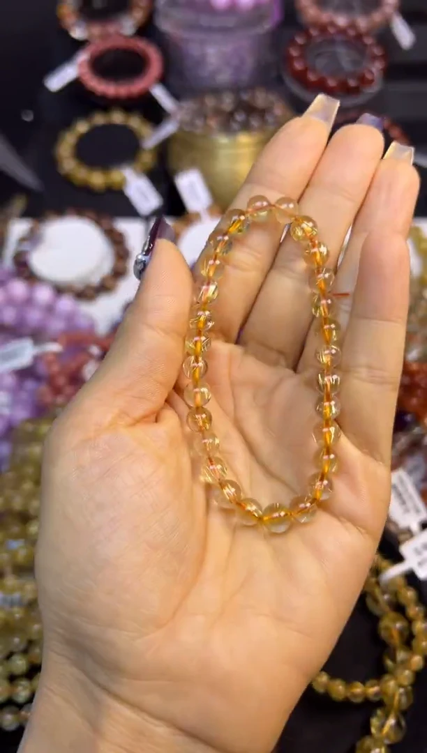 未镶嵌手串水晶金发晶6.8mm