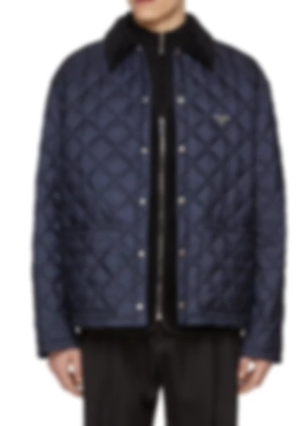 三角标翻领男士棉服