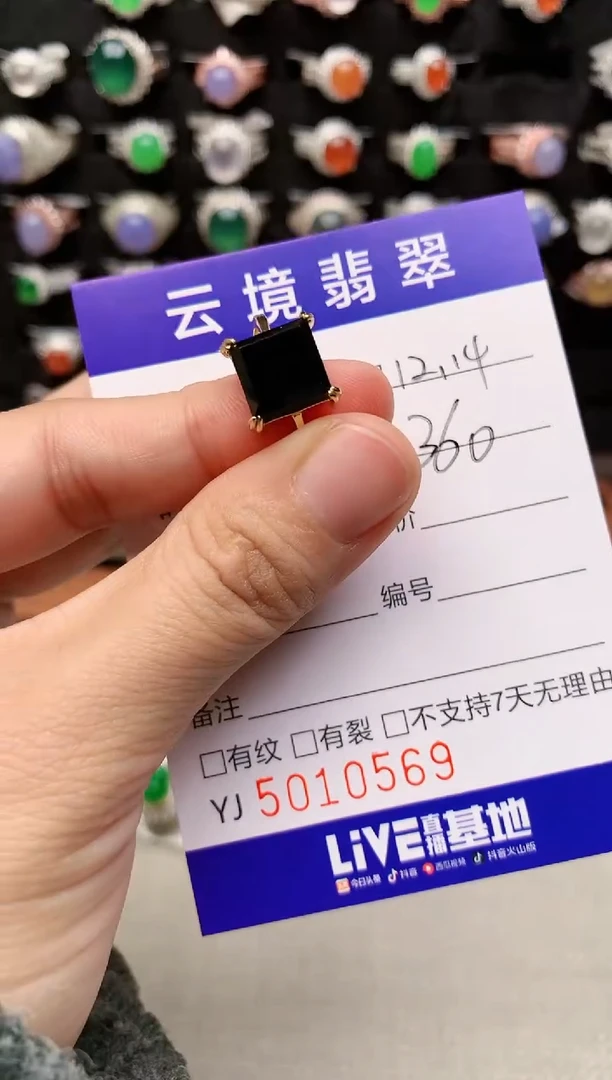 银S925镶嵌戒指翡翠0569