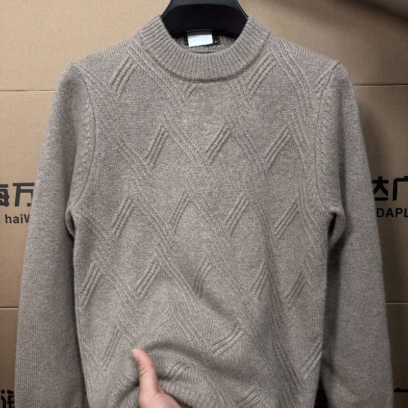 【金标重磅加厚500克】2024新款羊毛衫冬季男士毛衣男装针织衫A603