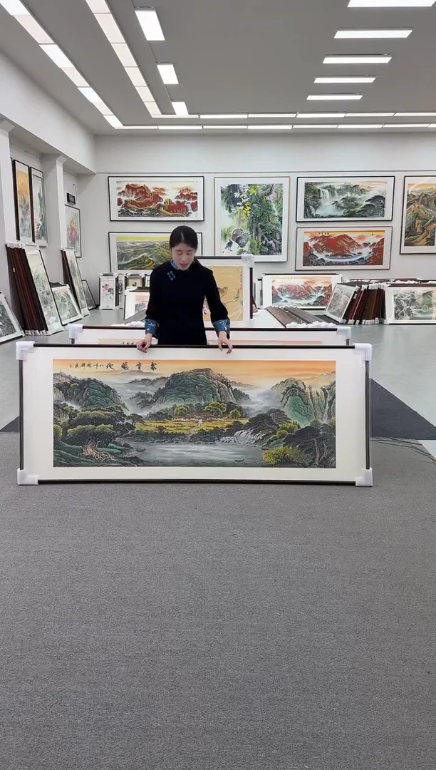 国画手绘 聚宝福地 219*88
