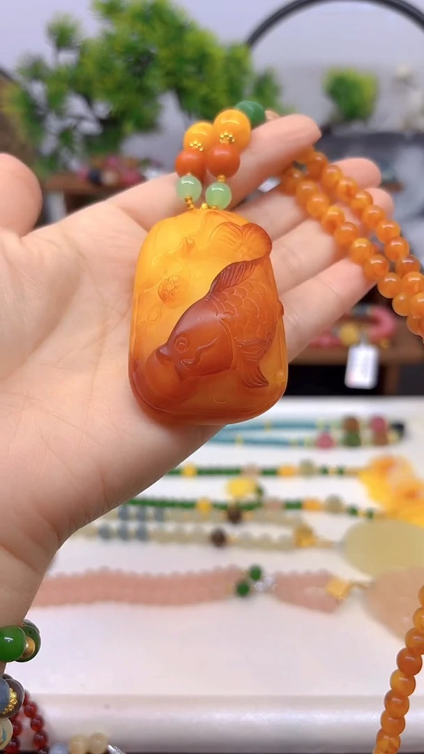 未镶嵌颈饰蜜蜡DIY款M178