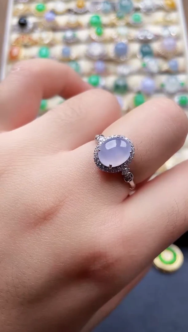 银S925镶嵌戒指翡翠37