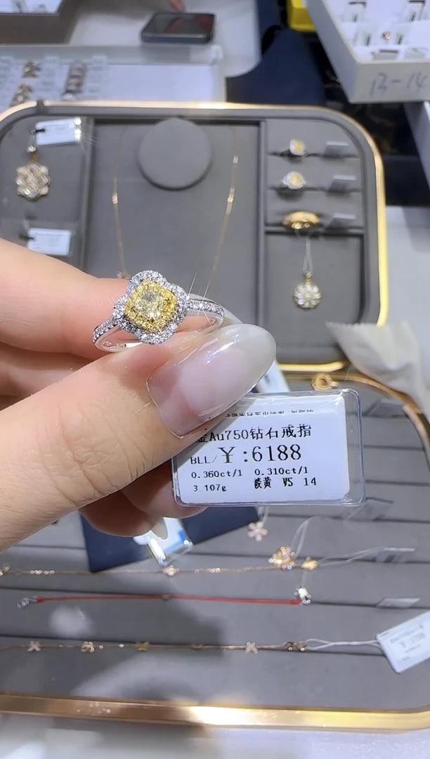 18K金镶嵌戒指/指环钻石5136