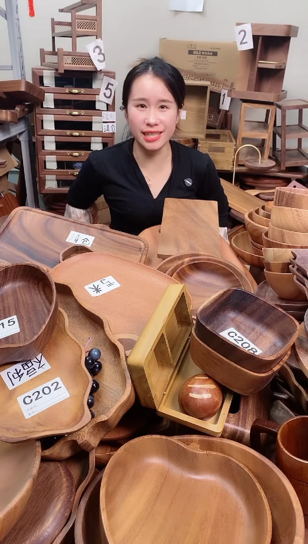 木摇**姿 南美胡桃木增高架30*15*5cm