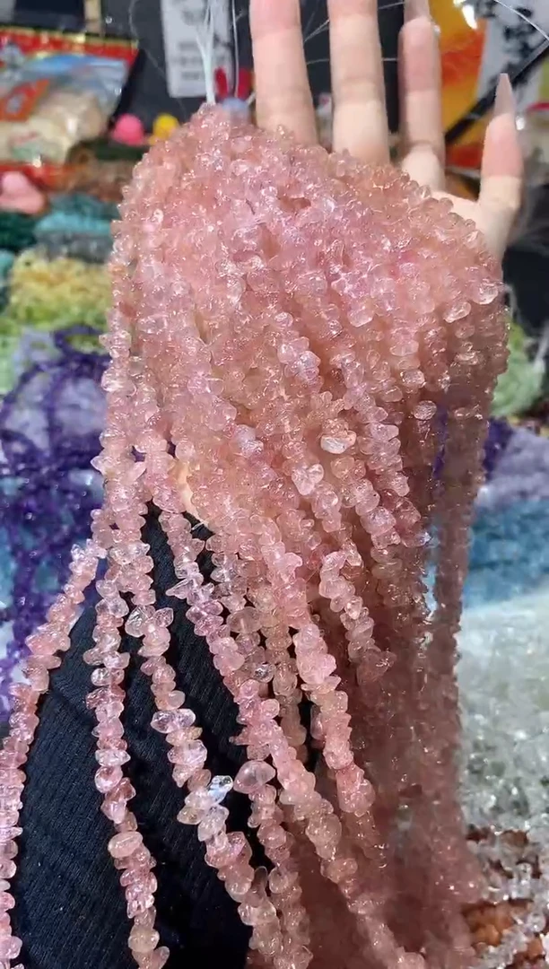 水晶珠宝半成品未镶嵌白水体草莓晶