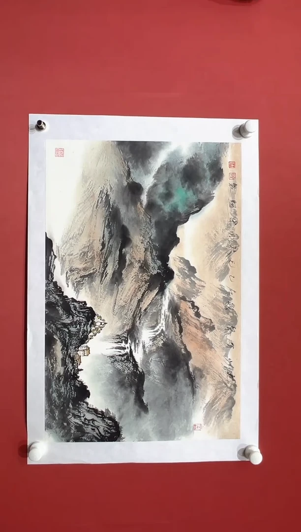 国画宋轲-2.7平尺-彩墨山水