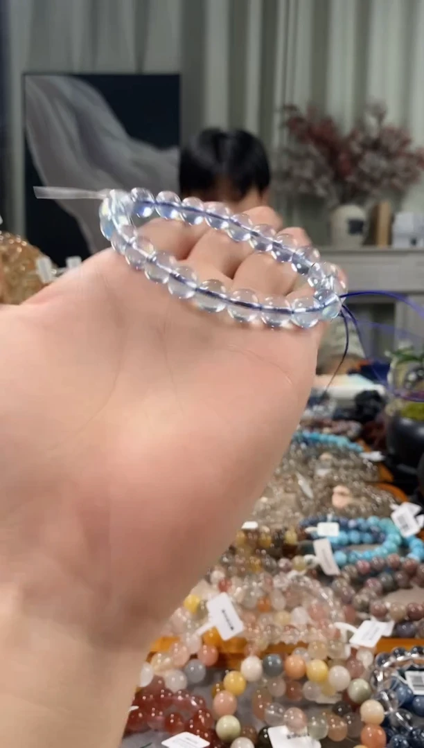 未镶嵌手链水晶明*夏海蓝宝