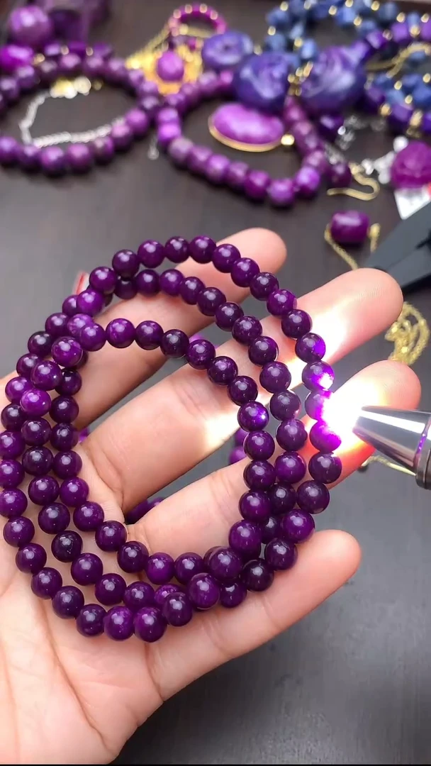 未镶嵌苏纪石（舒俱来）其他6m 老油紫 三圈手串 多样性发一
