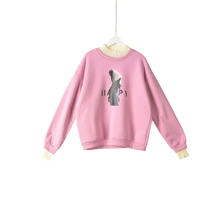 GPD2【专柜捡漏】深圳中高端女装OLSC-卫衣3146-浅紫色大一码加绒