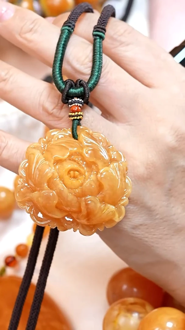 蜜蜡颈饰未镶嵌7631天然蜜蜡珠宝奇石云端妖孽全部保真