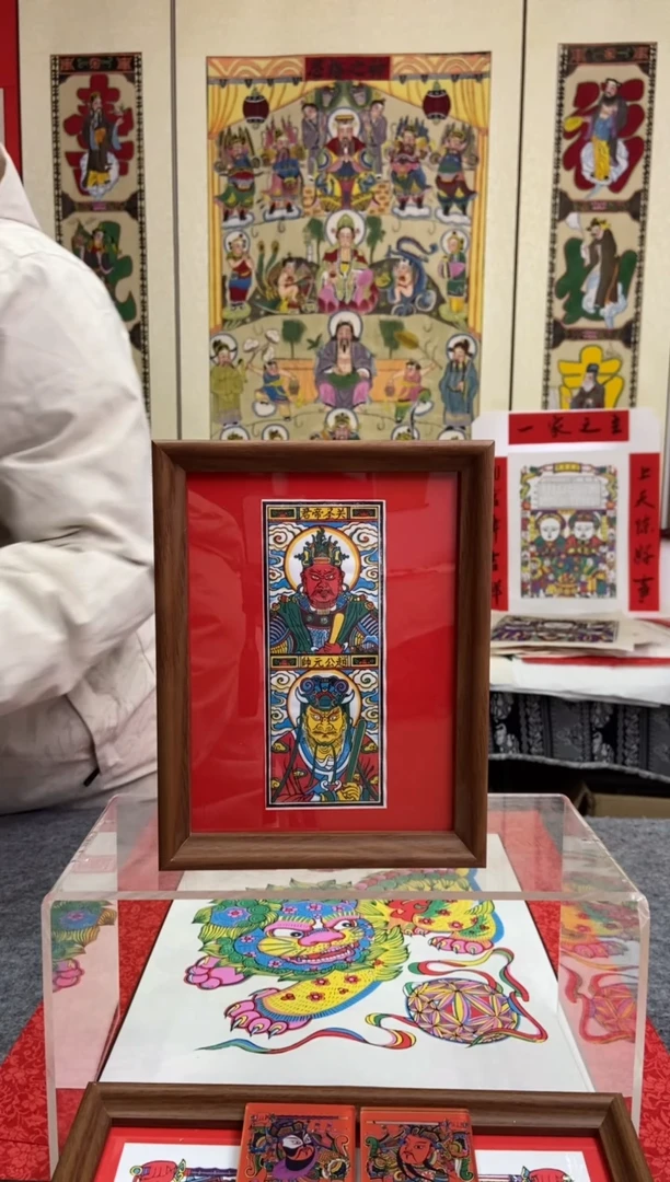 鞑*永乐宫形象双财神手工制作精品