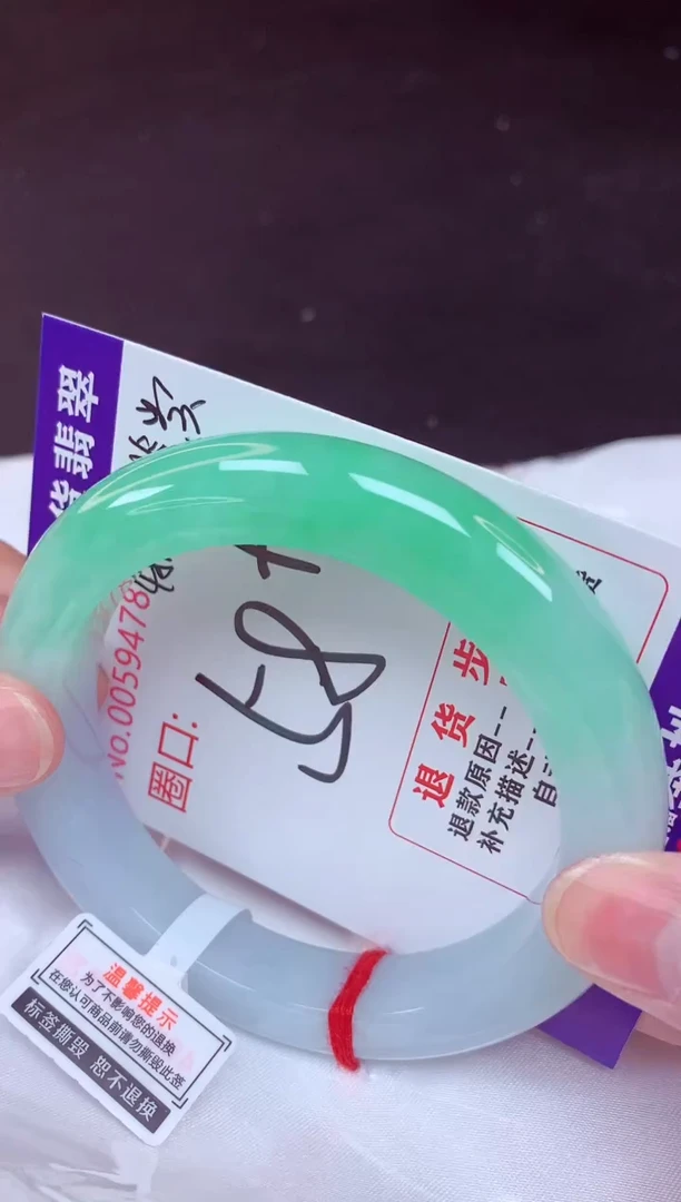 未镶嵌手镯翡翠58（48小时鉴赏期 ）