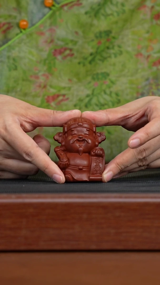 茶壶紫砂财神茶宠