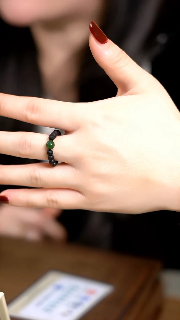 【闪购商品】檀香紫檀（小叶紫檀）手串未镶嵌小叶紫檀和田玉戒指