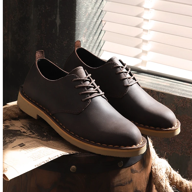公羊皮鞋男款2025新款真皮英伦商务正装休闲皮鞋真皮软底豆豆鞋男