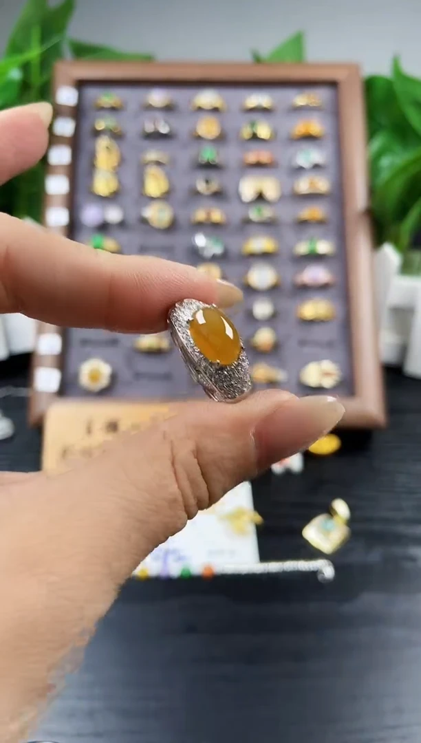 银S925镶嵌戒指翡翠12