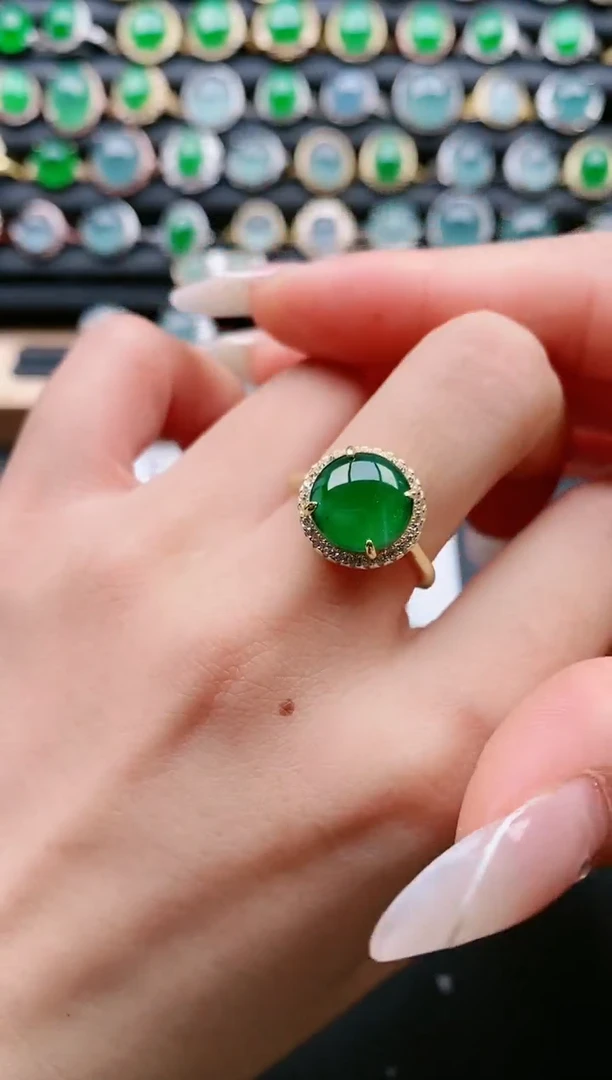 【闪购商品】翡翠戒指银S925镶嵌1111111