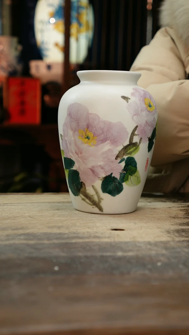 【闪购商品】瓷片景德镇纯手工釉下彩精品花瓶