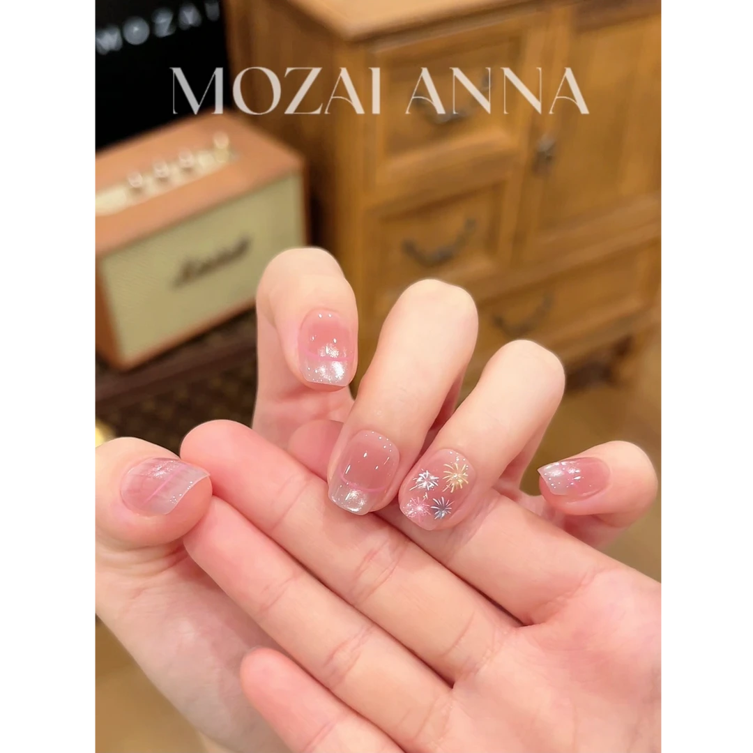 茉哉II【漫天华彩】纯手工定制美甲拆卸穿戴甲A5046