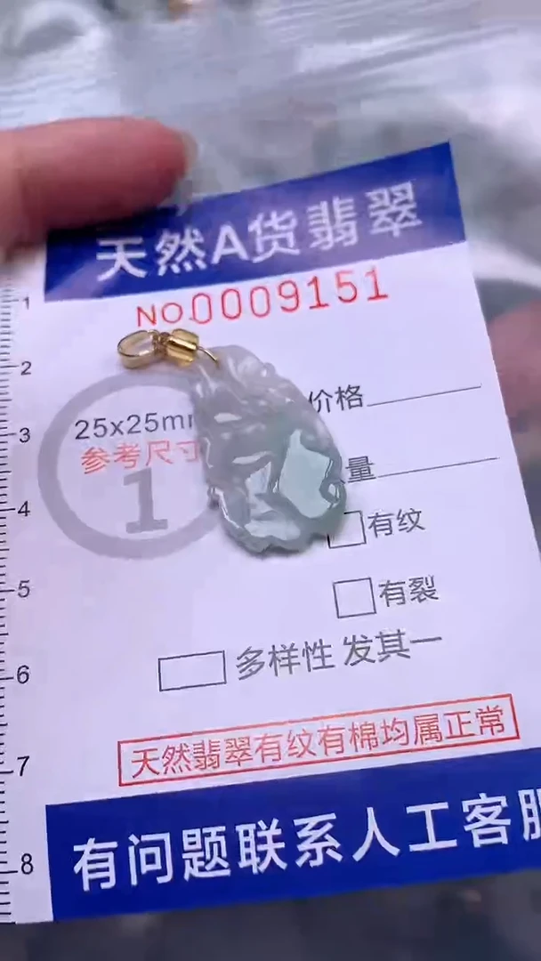翡翠未镶嵌吊坠(不含链)1