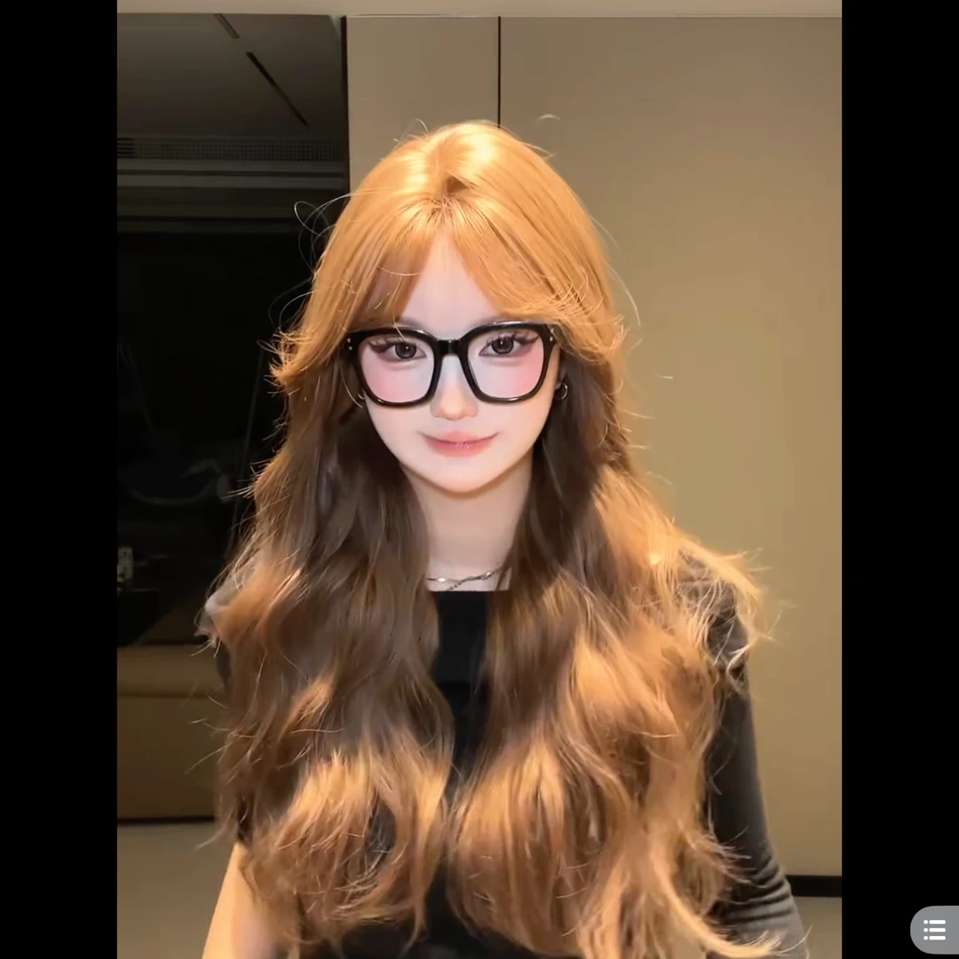 不带发网大头皮弹力网BB夹齐刘海懒洋洋中长日常素颜微卷发