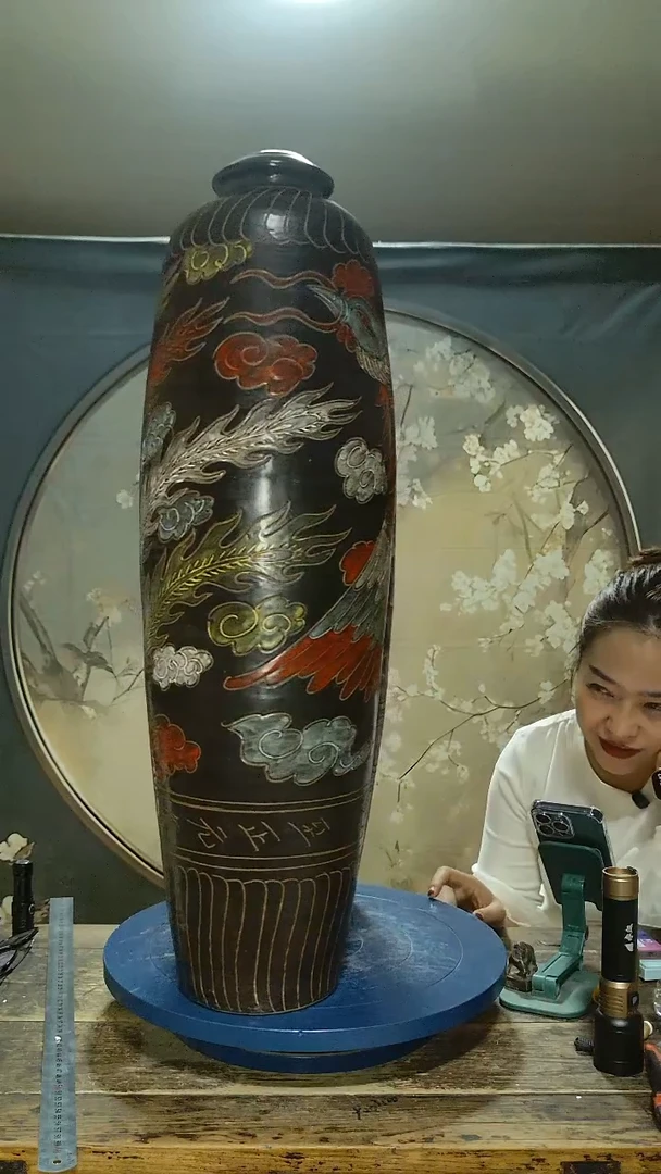 佛像宽***叔磁州窑大个梅瓶