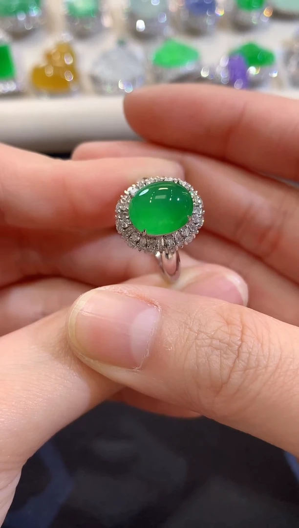 18K金镶嵌戒指翡翠S2