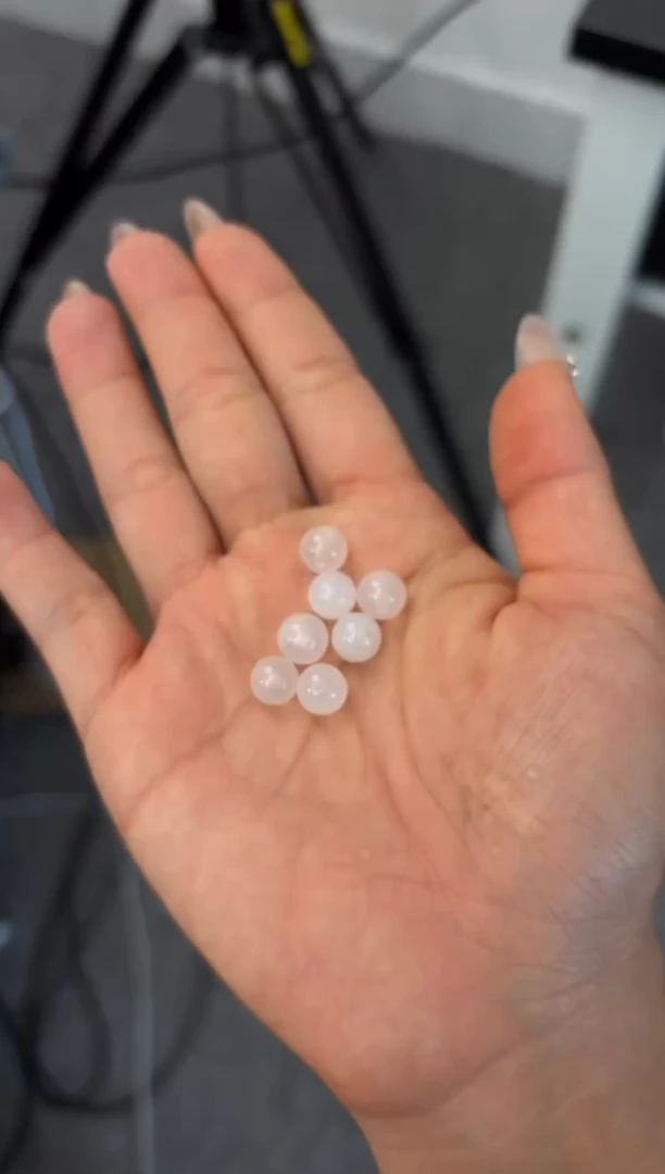 玛瑙/玉髓单珠未镶嵌白冻7mm左右单珠多样性发1