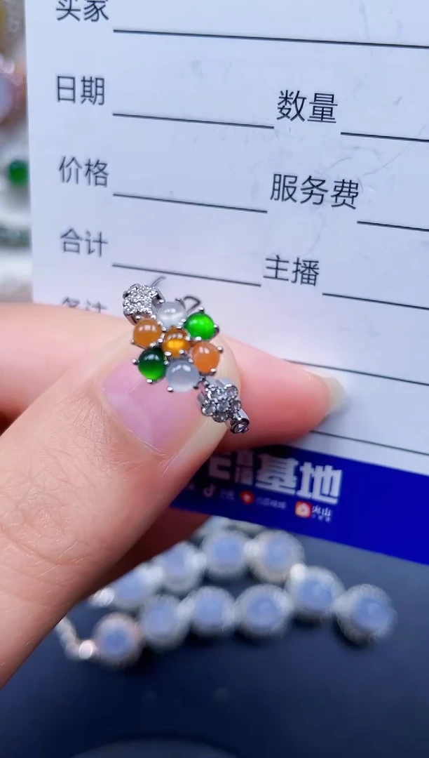 银S925镶嵌戒指翡翠43