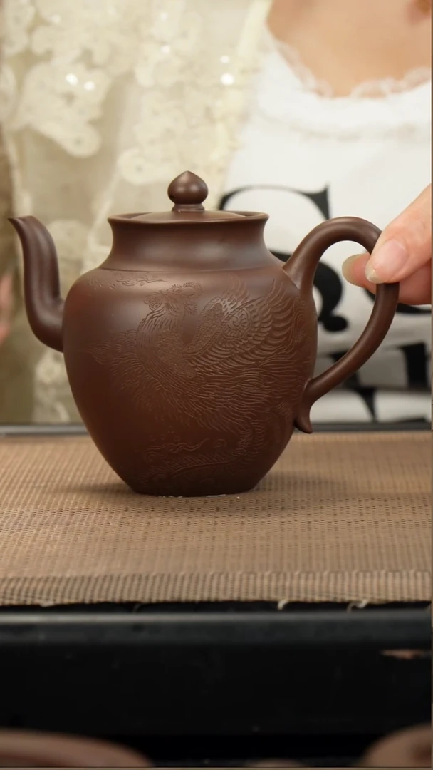 茶壶紫砂锦**行老紫泥凤舞245