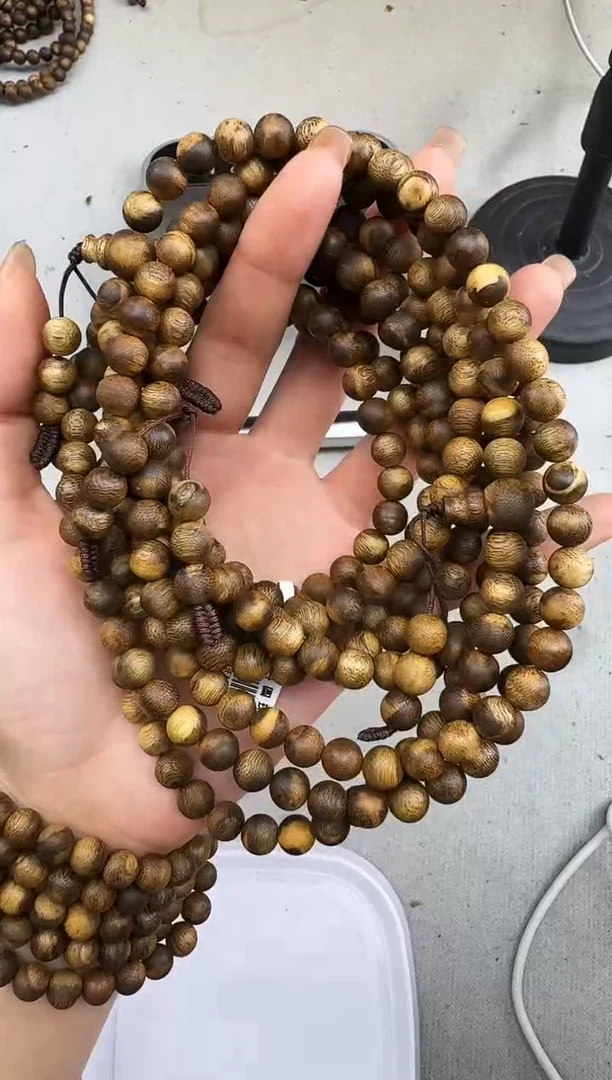 沉香手串0820虎斑棋圆珠多圈多样性发一