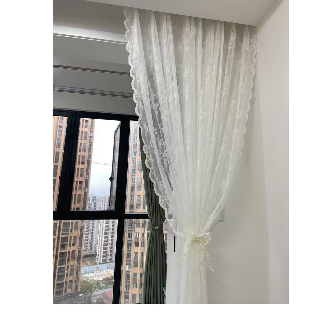 自带花边的蕾丝纱 田园小花