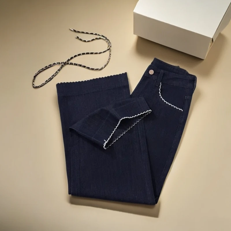 2025夏季新款莱赛尔天丝夏季薄款高腰显瘦大码韩版直筒牛仔裤子女