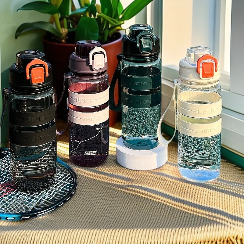 夏季新款男女生高颜值简约防摔运动健身大容量外出便携直饮塑料杯