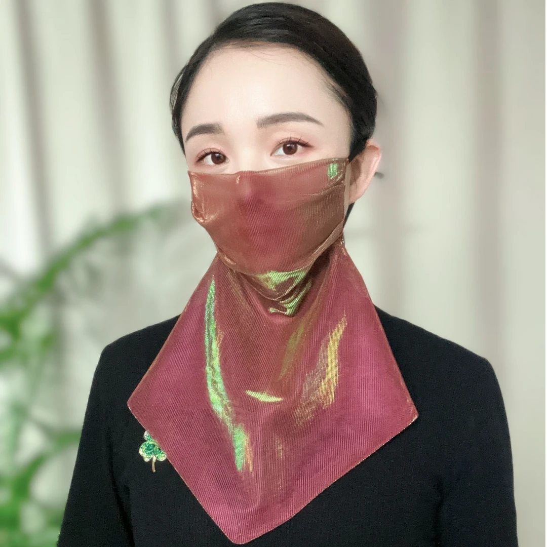 炫彩贝珠韩版新款多功能夏季防晒面罩围巾丝巾女士百搭用品