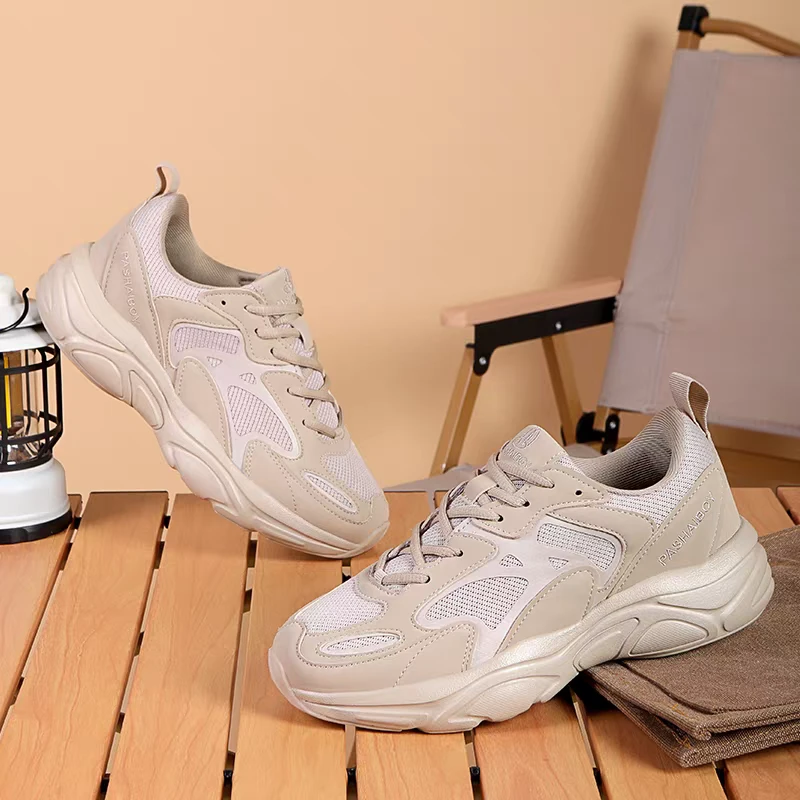 3032夏季时尚透气网面运动鞋跑步软底情侣老爹鞋